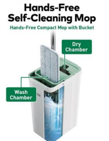 FLAT MOP WITH BUCKET SCOTCH BRITE